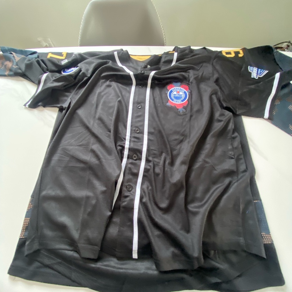 Black Baseball Jersey with Logo